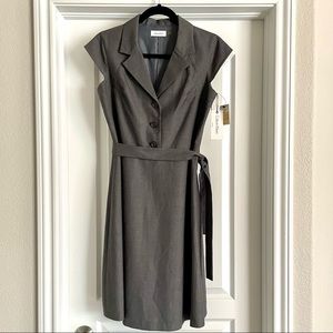 Calvin Klein Charcoal Fit and Flare Dress